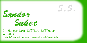 sandor suket business card